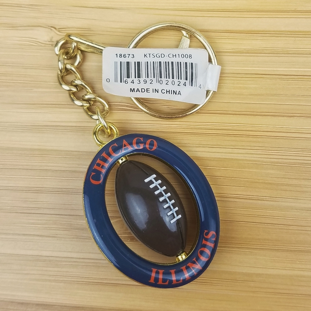 Chicago Illinois Football Keychain